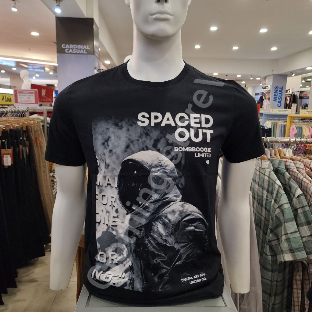 BOMBBOOGIE ORIGINAL kaos pria lengan pendek hitam 12E93B4BK live XL