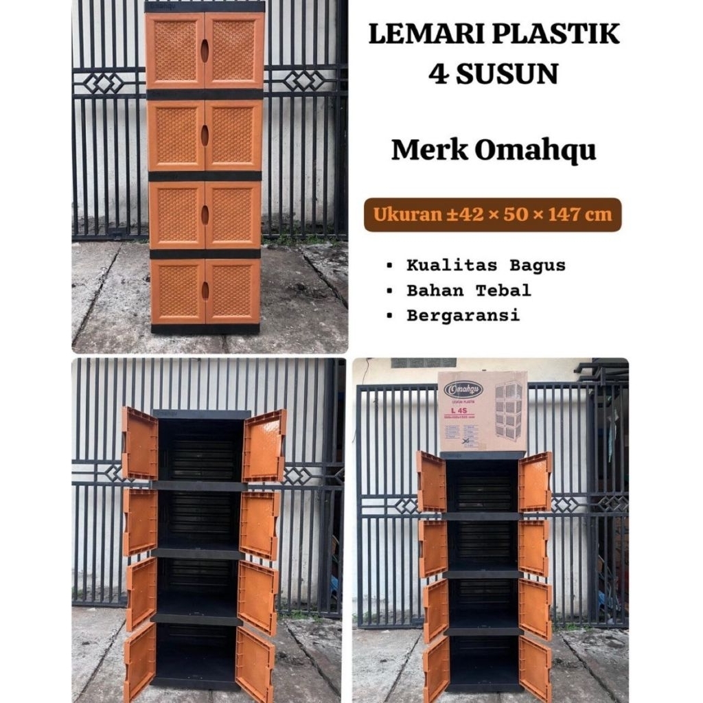 lemari plastik 4susun omahqu