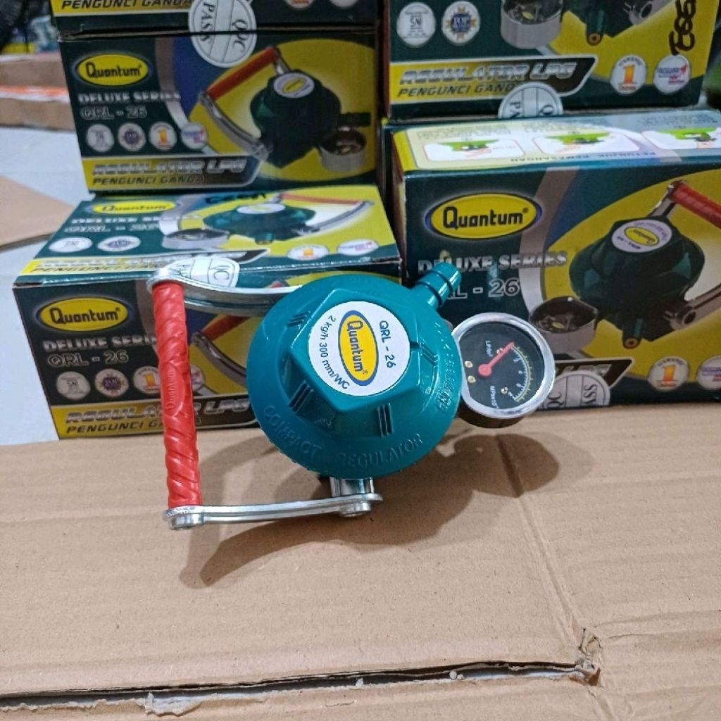 Regulator Quantum QRL 26 Regulator kompor gas Quantum Regulator Double Lock Pengunci Ganda