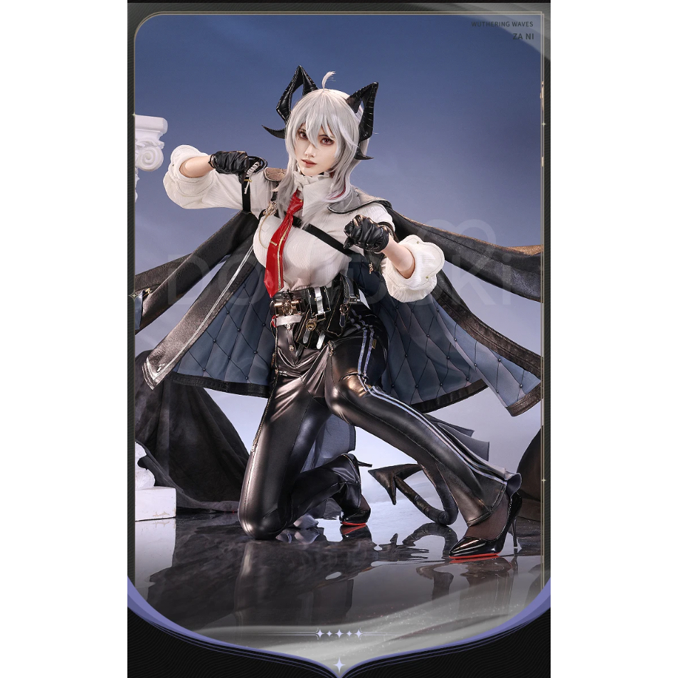 1/3 delusion Zani Cosplay Costume Game Wuthering Waves  Women Costume Zani Cosplay Wig Metal Accesso