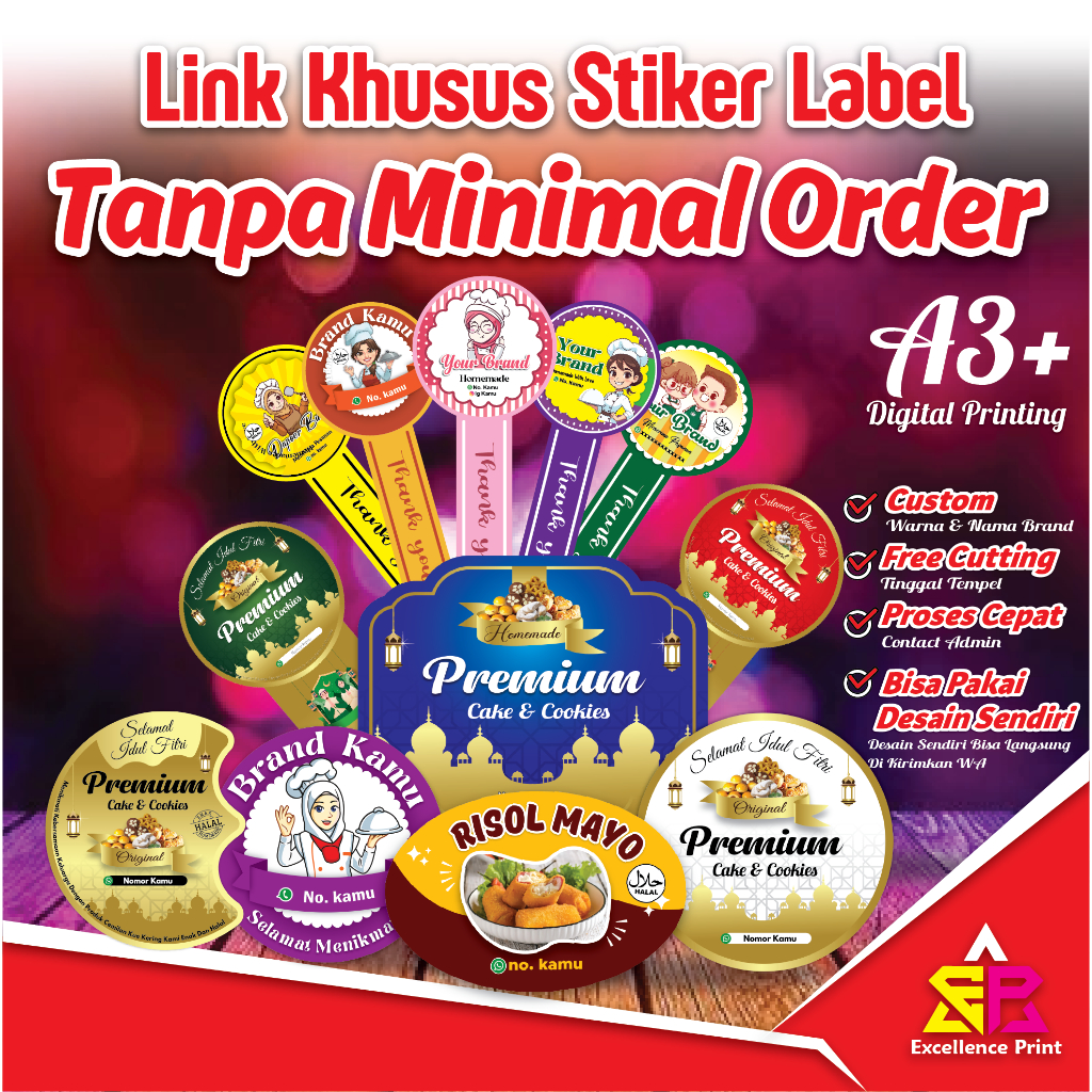 

STIKER LABEL KEMASAN TANPA MINIMAL ORDER