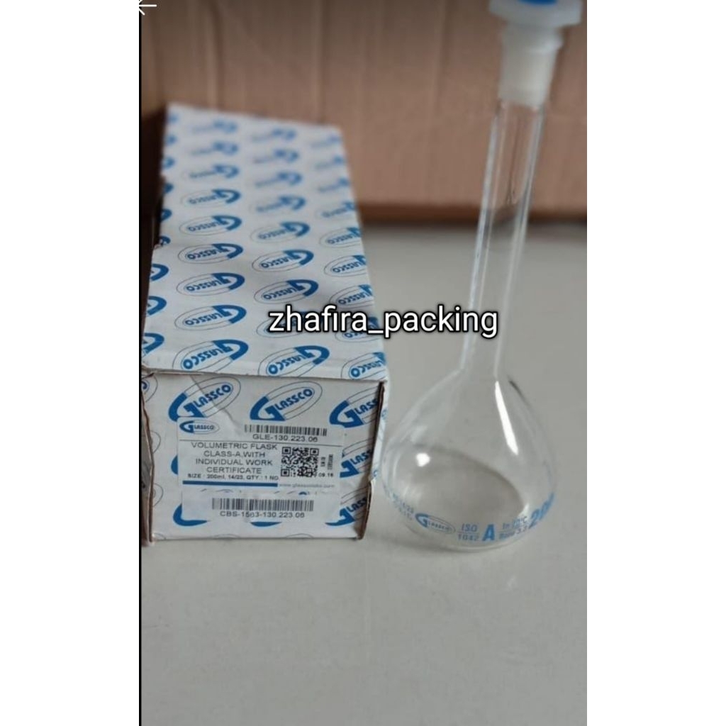 Labu ukuran 200 ml individual Certified - Glassco (130.223.06)