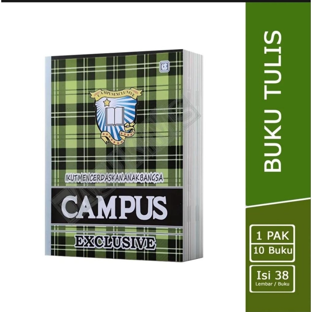 

BUKU TULIS CAMPUS EXLUSIVE 1PAK ISI 10 BUKU TULIS ANAK SEKOLAH