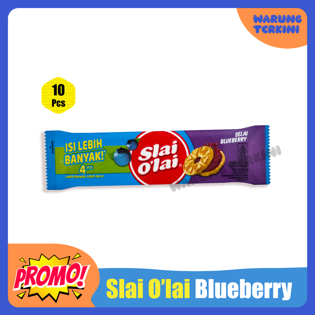 

Biskuit Slai Olai Selai Blueberry 1 Box | Biskuit Susu dengan Selai Rasa Blueberry