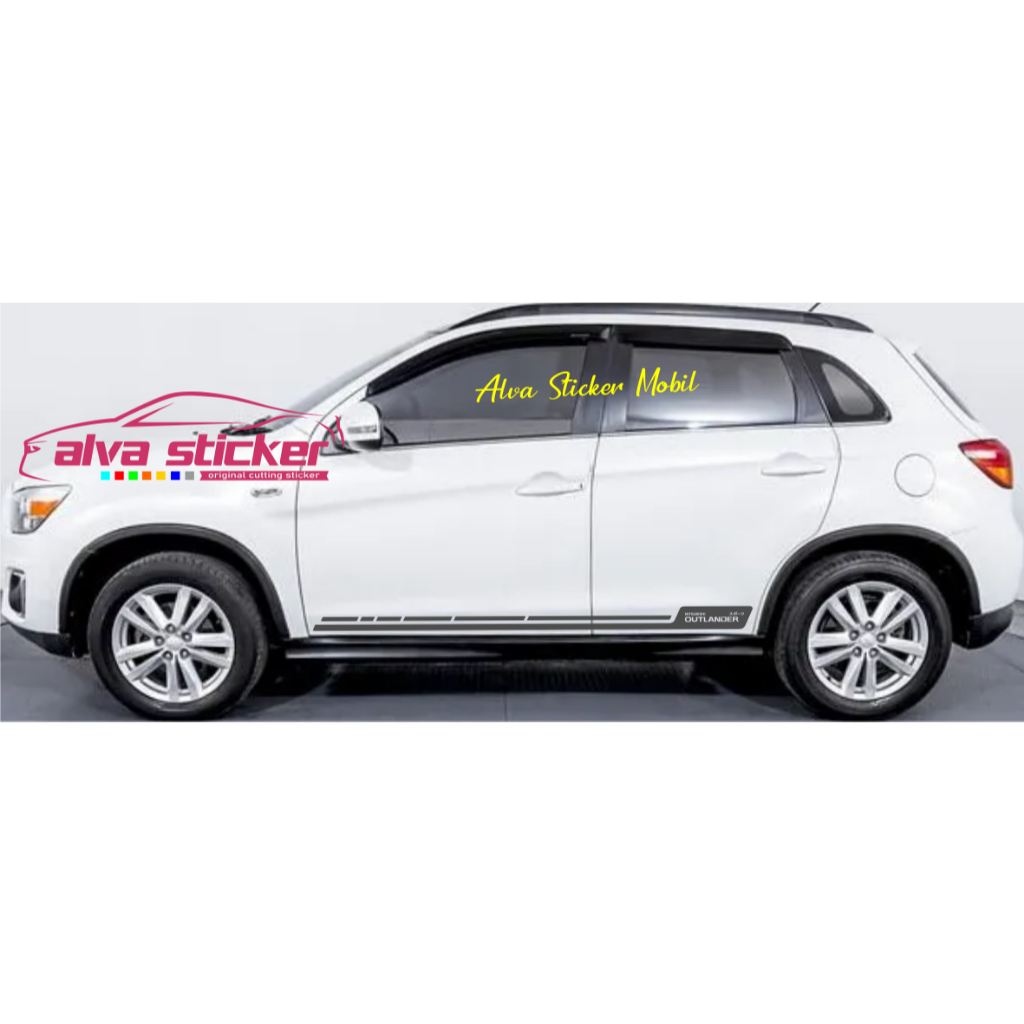 new sticker outlander stiker outlander sport list stripe mobil mitsubishi outlander sport old/new cu