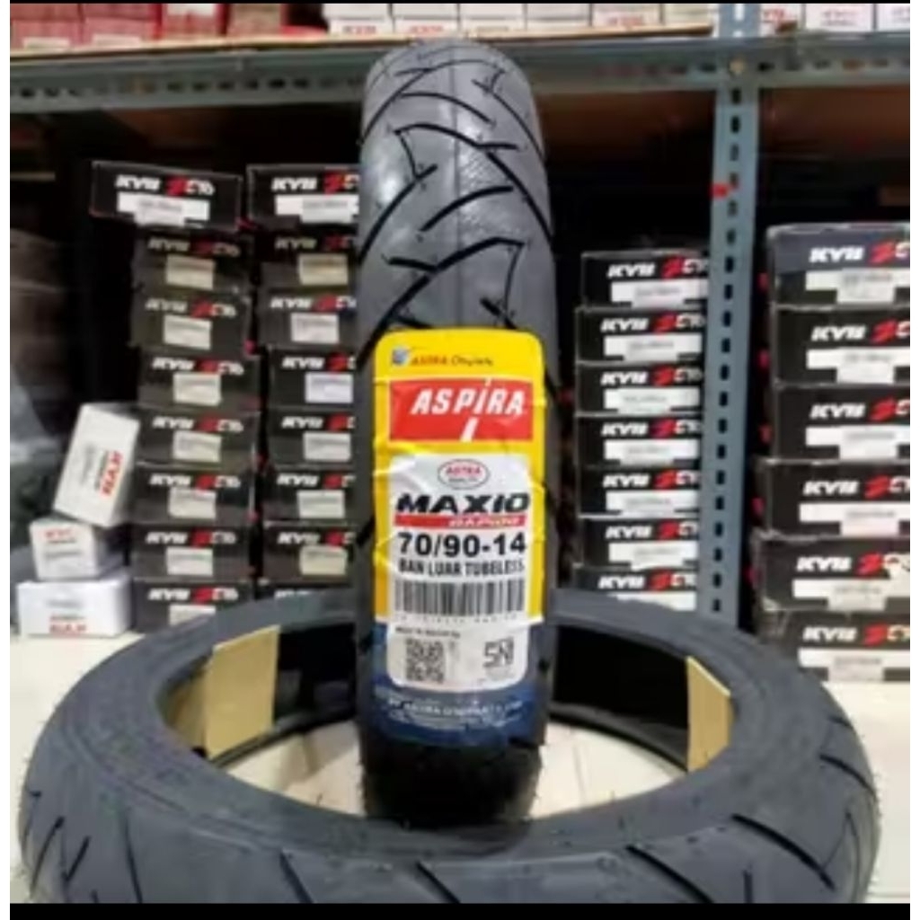 aspira maxio rapido ban luar tubles depan 70/90-14 untuk motor mio/spin