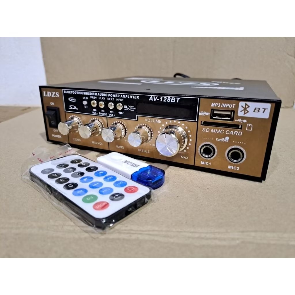 Amplifier Stereo 2 X 30 watt With Fm tuner & Karaoke mixing .