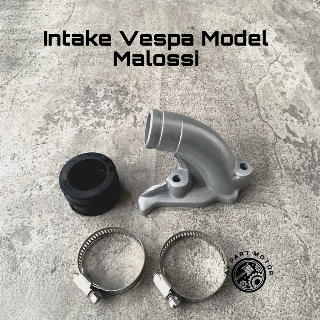 Intake Manipol Vespa Model Malossi Komplit Karet Dan Clamp