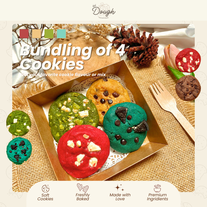 

[BUNDLING GET 4 COOKIES] Soft Baked Premium Cookies by Hildoughbakes