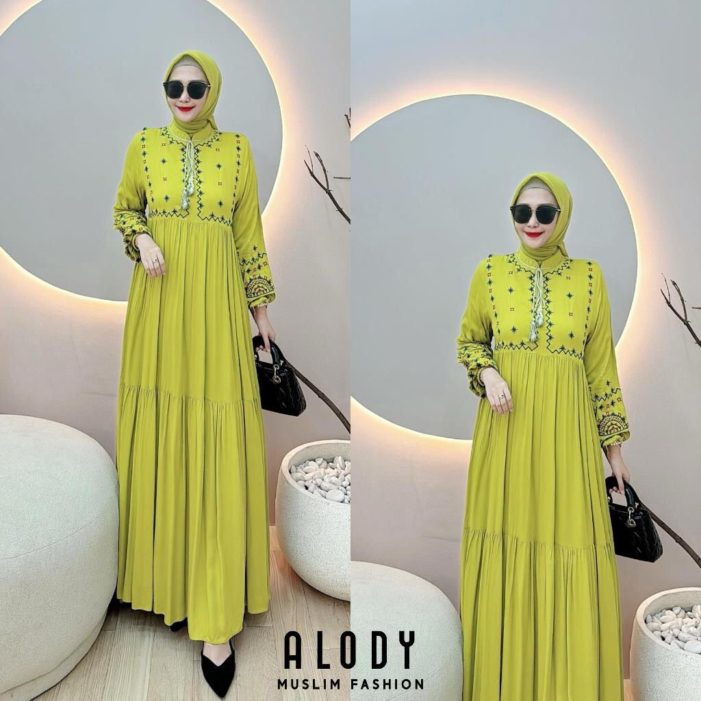 Baju Pesta. Baju Gamis. Pakaian Wanita. Fashion Muslim. Baju Kondangan. Alody Dress