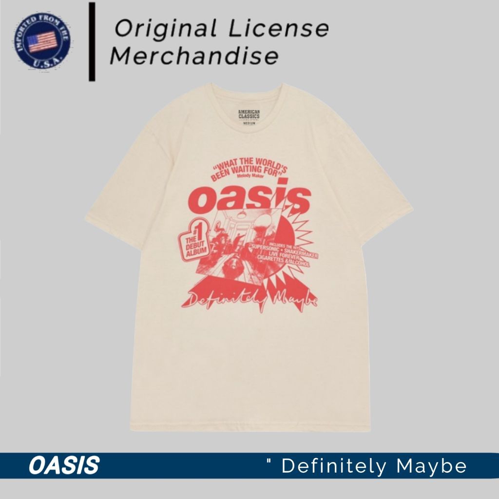 Oasis Kaos T shirt Band Music Metal Rock Pop Grunge Alternative Oasis original official License OASI