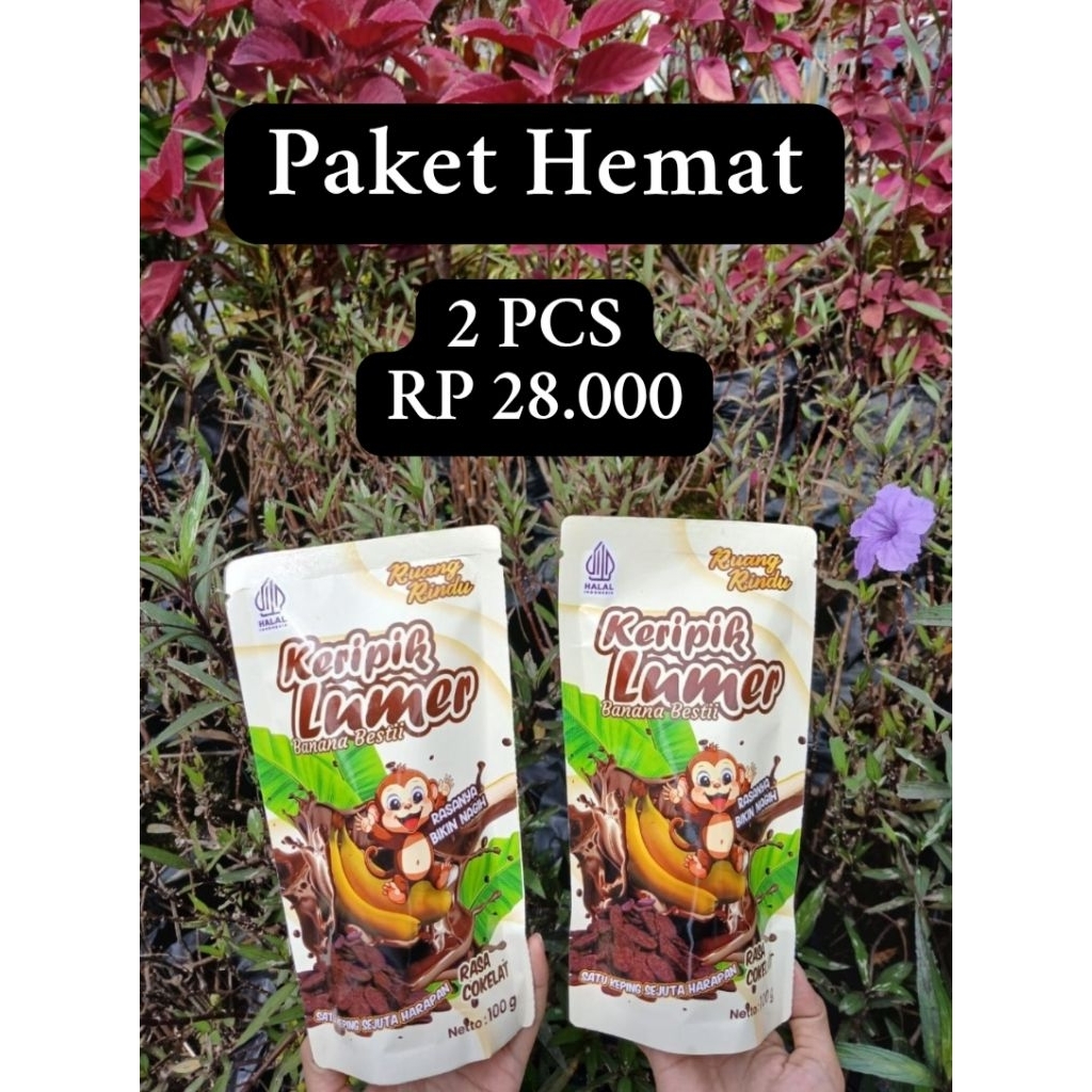 

PAKET HEMAT 2 PCS 28.000 / KRIPIK PISANG LUMER / COKLAT LUMER / BY: HOMEMADE RUANG RINDU
