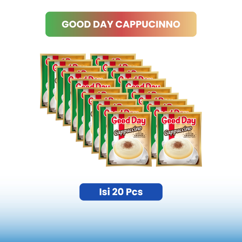 

Jual Good Day Cappucinno Paket 20 Saset / 2 Renceng