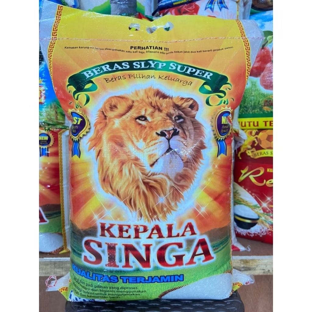 

Beras slyp super cap kepala singa 5KG,10KG,20KG mutu terjamin