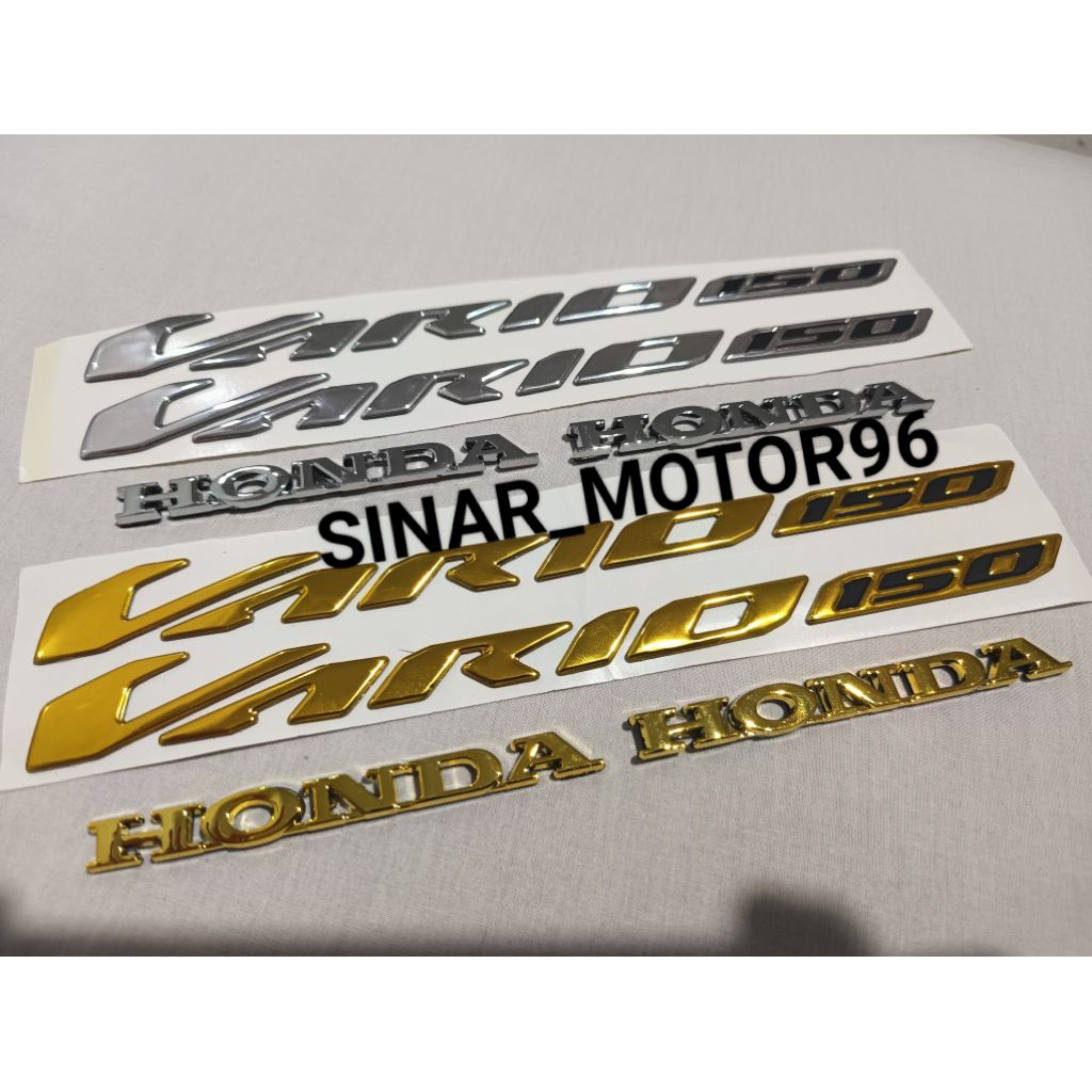 EMBLEM LAMBANG TULISAN TIMBUL VARIO 150  JELLY PLUS TULISAN HONDA TIMBUL SEPAKET HIGH QUALITY
