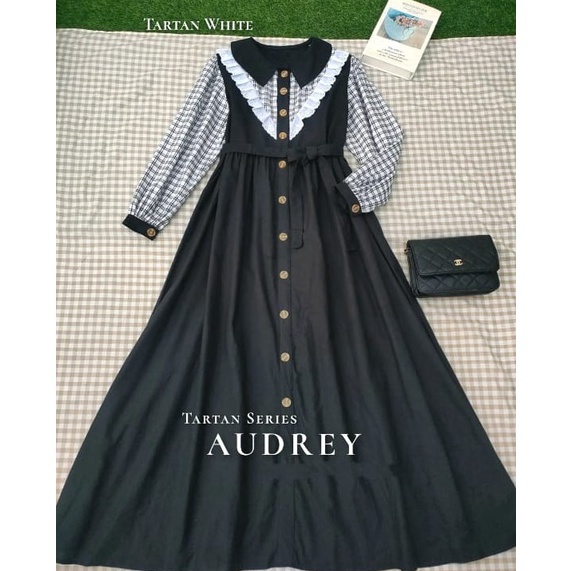 KODE S65U Dress Terbaru Termurah  AUDREY VINTAGE  Dress Remaja Dewasa Kekinian Korean Style  Busui F