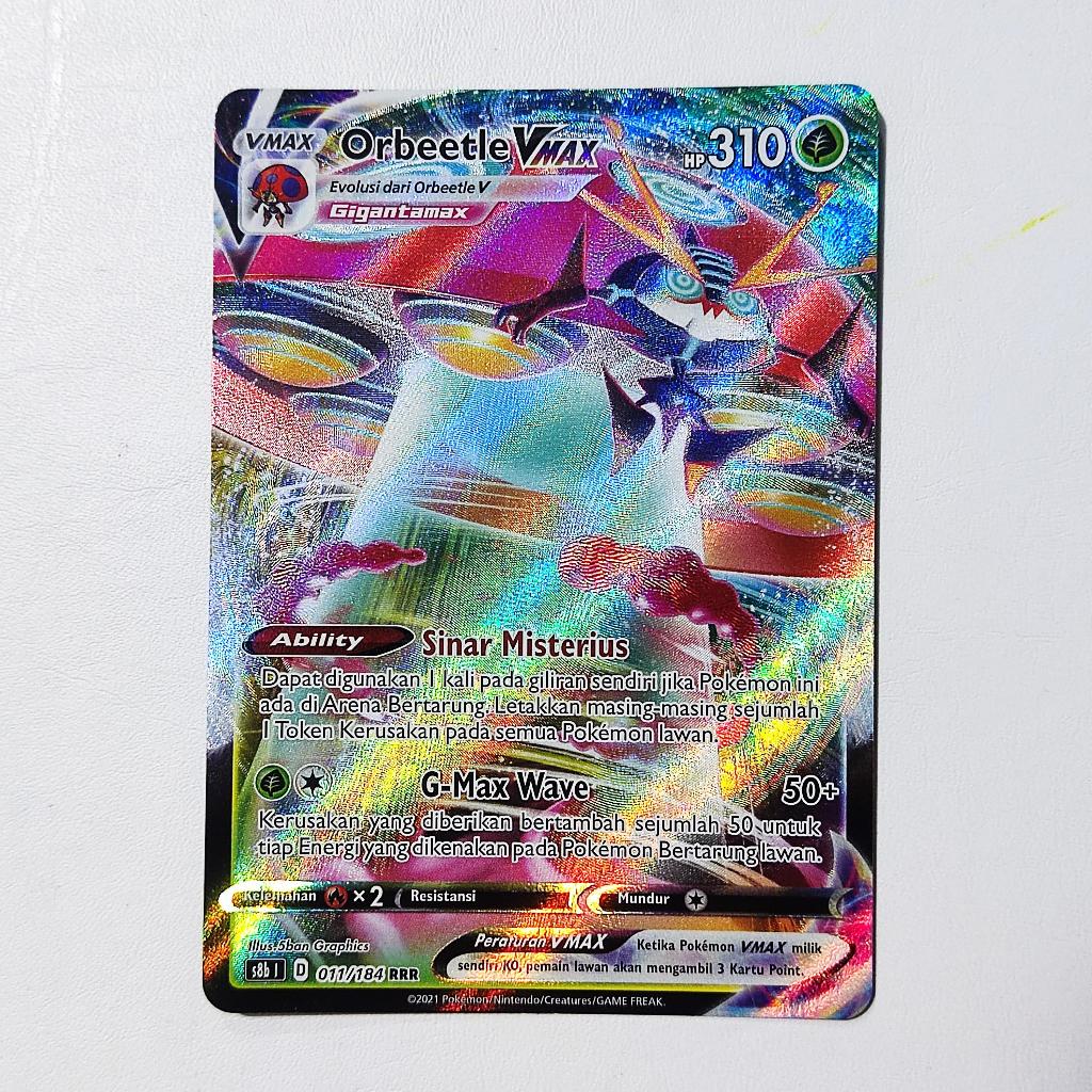 Orbeetle VMAX RRR 011/184 S8b - Kartu Pokemon Indonesia