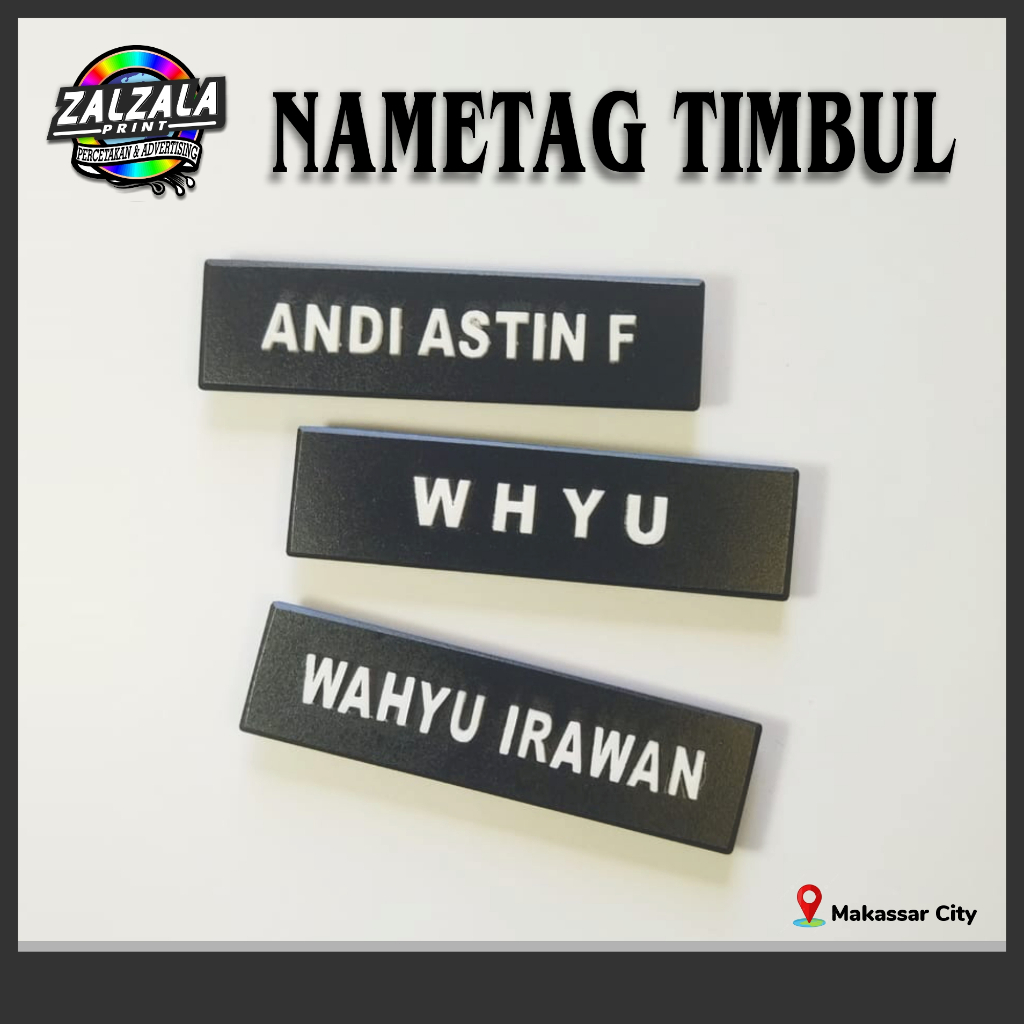 

Name Tag Akrilik Timbul 3D | Papan Nama PDH