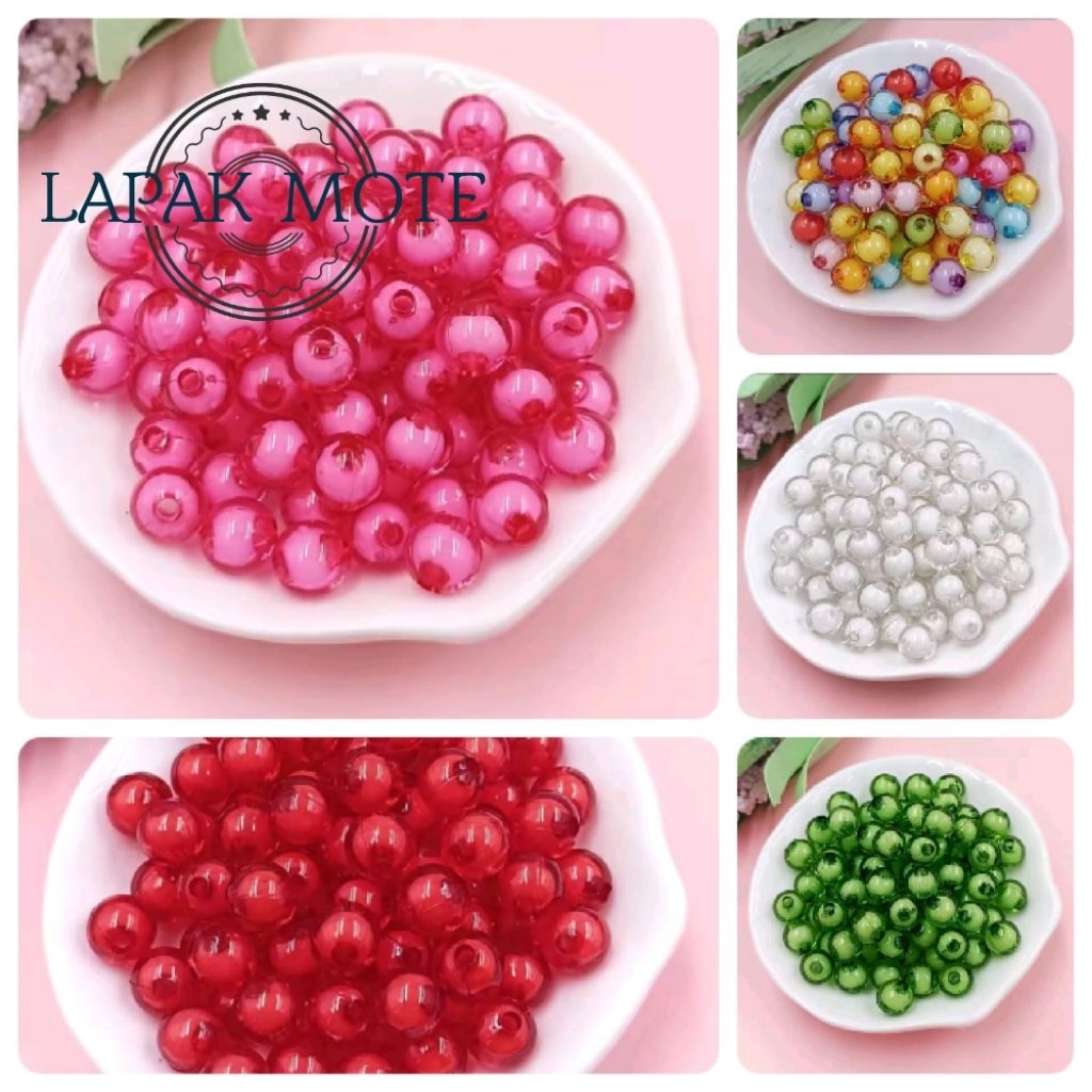 MANIK MANIK ISI BULAT MOTE AKRILIK BULAT POLOS