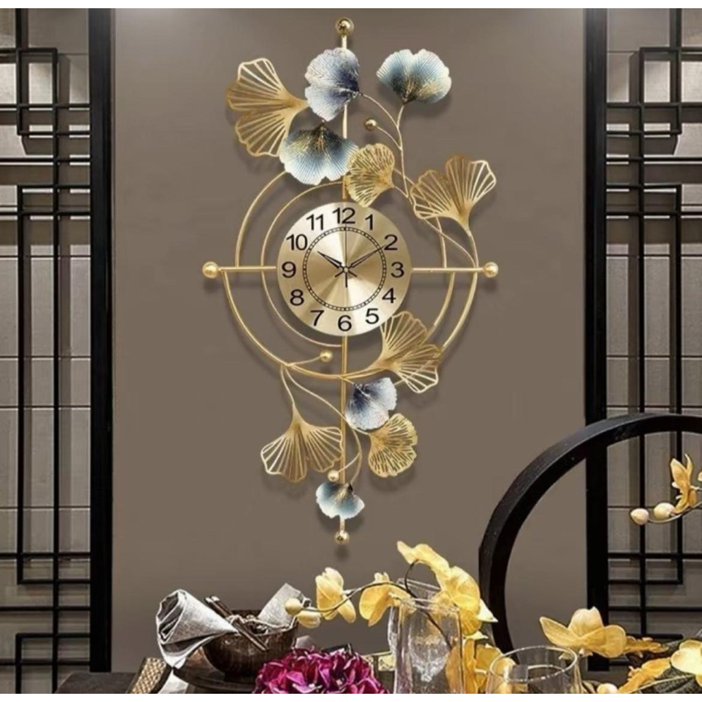 Jam dinding merak jam jumbo luxury jam mewah hiasan dinding jam mewah