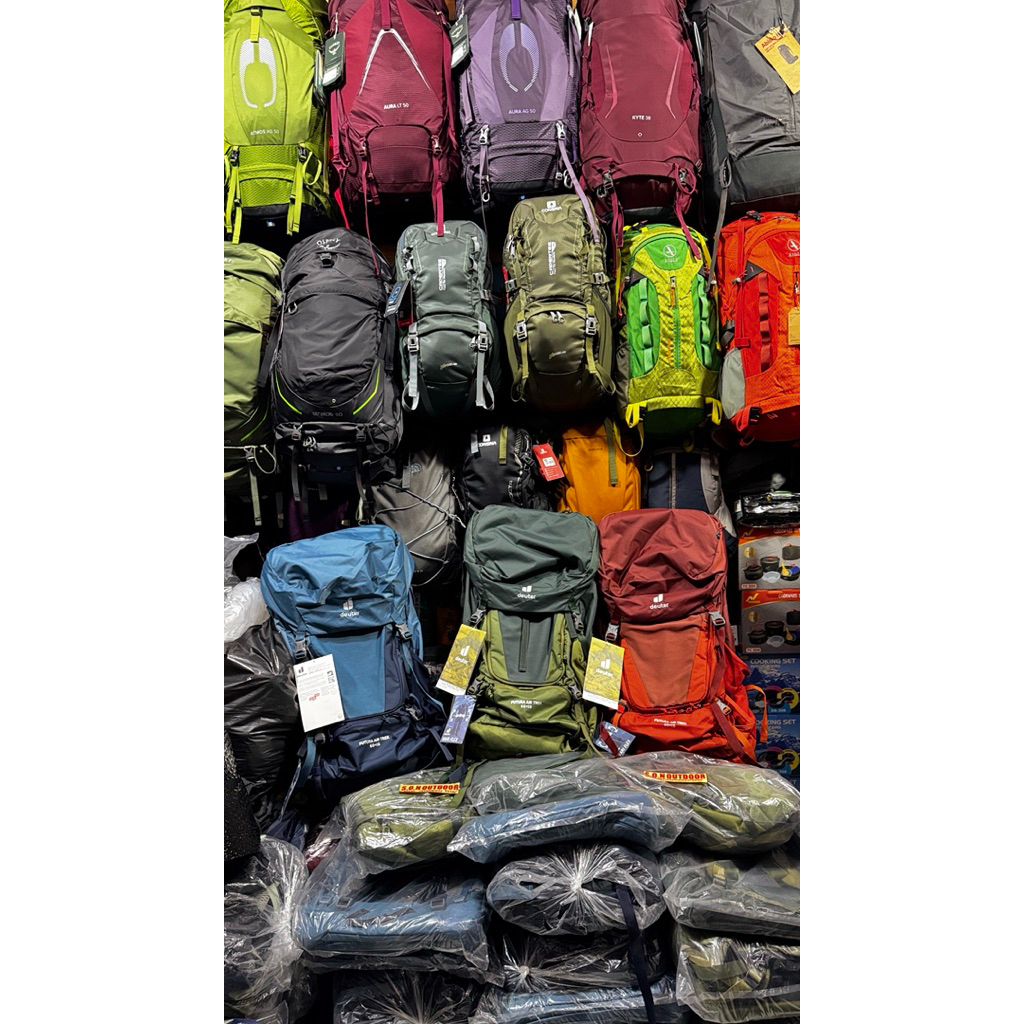 DEUTER FUTURA AIR TREK 60 + 10 L TAS GUNUNG 50 60L
