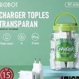 KODE M39N  1 TOPLES ISI 15 PCS   adapter batok cas casan robot 1 usb RTK1 toples isi 15 pcs 1A garan