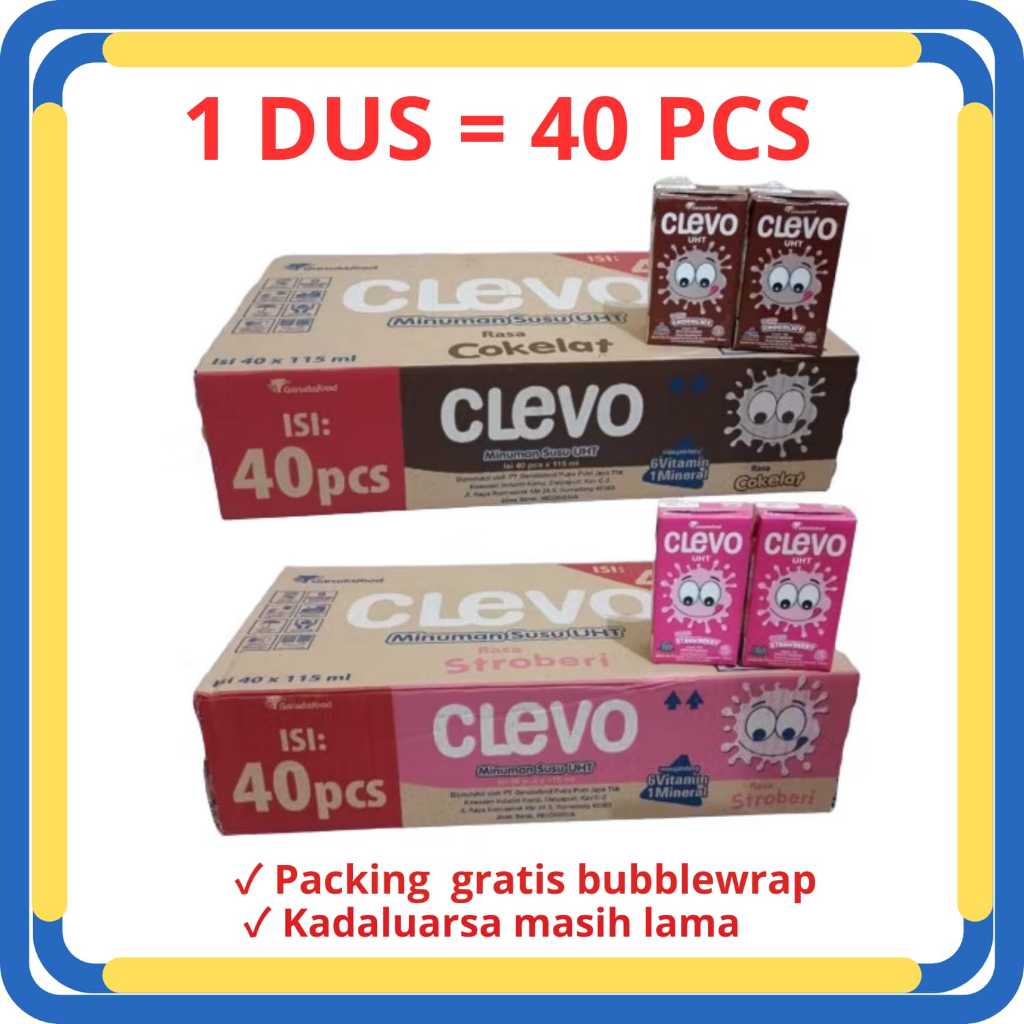 

Susu Uht Clevo 1 Dus Isi 40pcs Kemasan 115ml