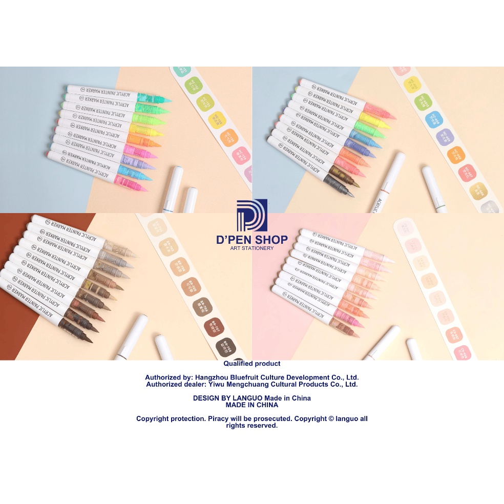 

KODE J17S Spidol Cat Akrilik Painting Marker Set 9 Warna Acrylic Soft Tip untuk Sketsa Kaligrafi Ilustrasi Beauty Skin Color Maillard Series dpamine dpamine series 2 Languo