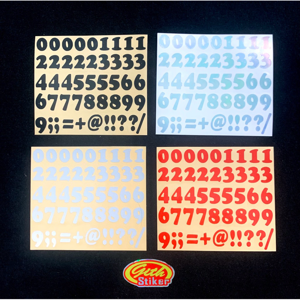 

sticker angka stiker nomor cutting keren
