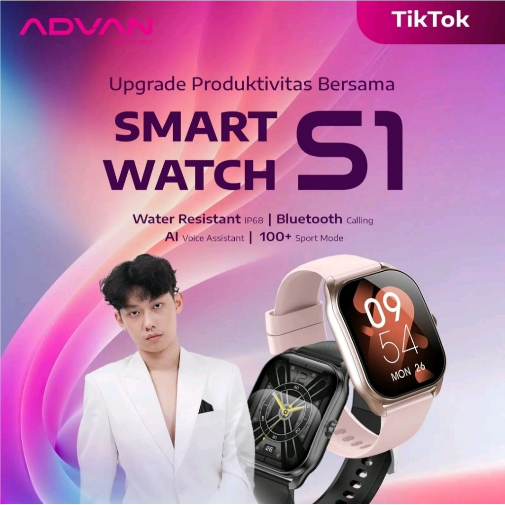 [PROMO SPECIAL] ADVAN Smartwatch S1 V2 | Ai Voice  | IPS 2.01” Curve Display | Bluetooth Call | Blue