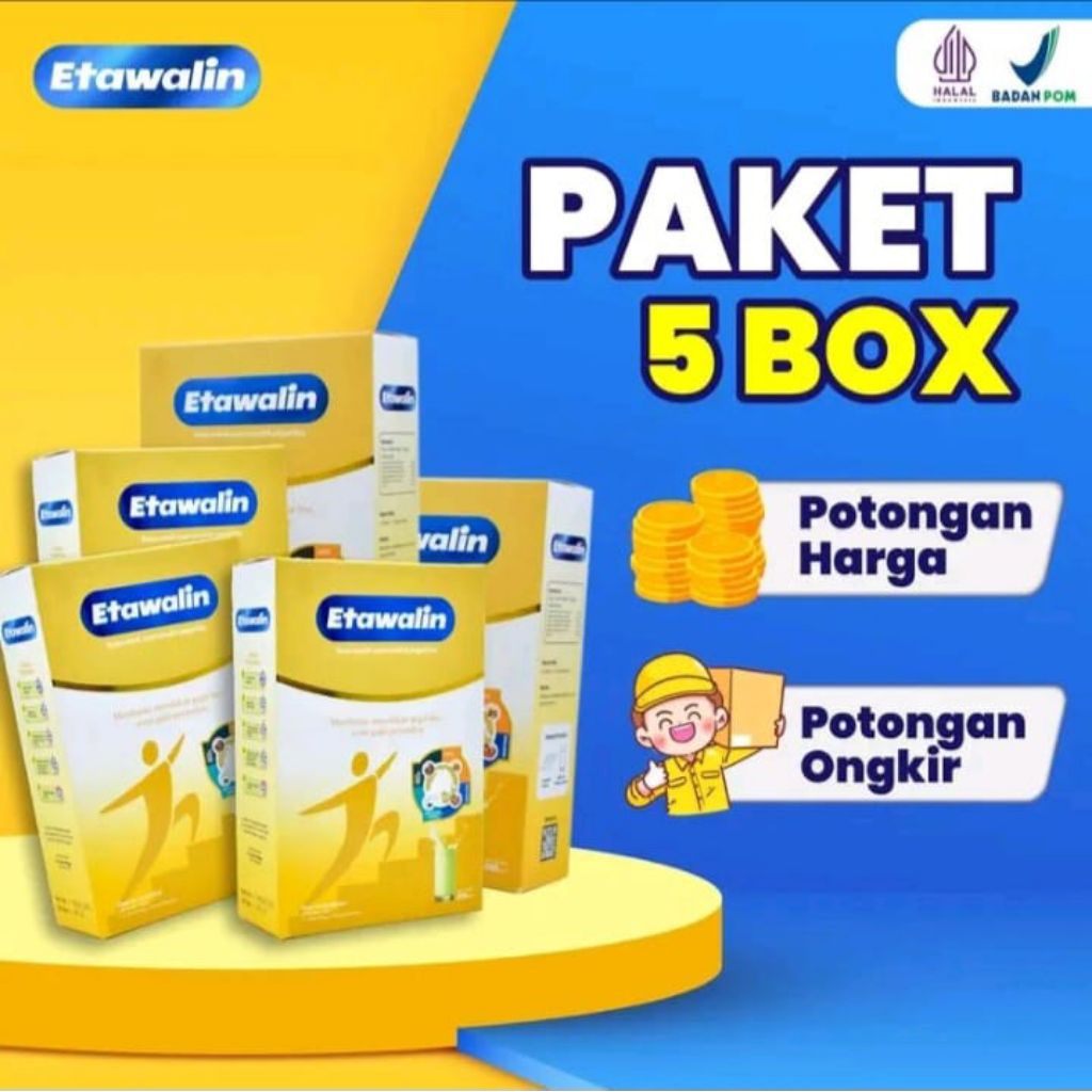 

[READY STOCK] PAKET 5 BOX ETAWALIN – Susu Kambing Etawa Tingkatkan Kepadatan & Kesehatan