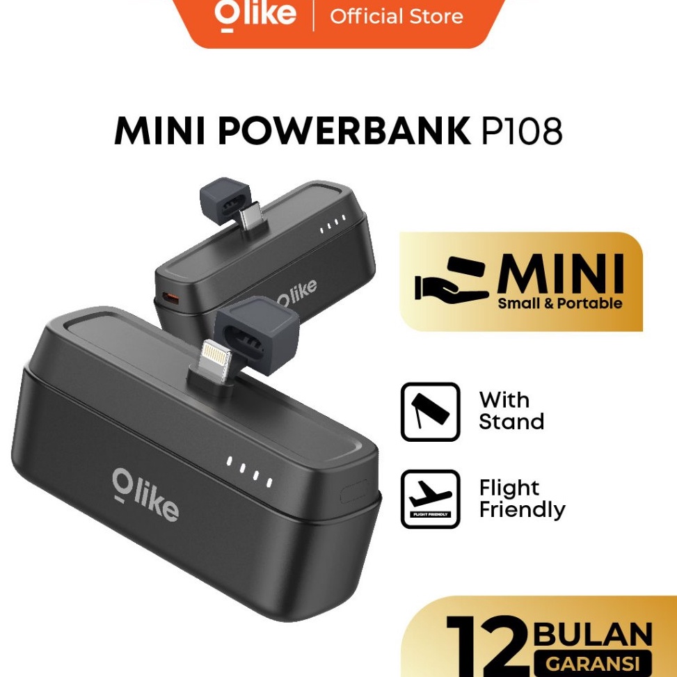 KODE D73O OLIKE Powerbank Mini P18 45mAH Dual Output Charging Port TypeC  Lighting  LED Power Displa