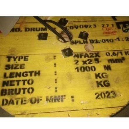 Kabel DX Twistet NFA2X ukuran 2x25mm Merk Extrana harga Meteran