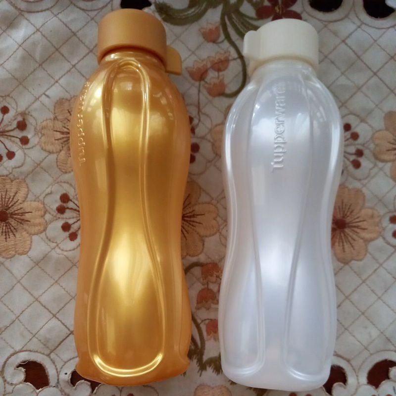 DISKON SALE TUPPERWARE FIESTA ECO BOTTLE 500ML 1PCS ECER GOLD ATAU PUTIH BOTOL AIR MINUM BOTOL MINUM