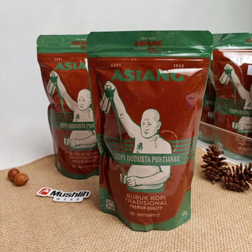 

#H4 - Kopi Tradisional Robusta Premium 200gr - Kopi Bubuk Asiang Robusta Premium, Robusta dengan Aroma Harum, Sejak 1958, Kopi Robusta Berusia 66 Tahun dengan Manfaat Kesehatan, Cita Rasa Tek Tertandingi, Kopi Robusta 200g - ASIANG