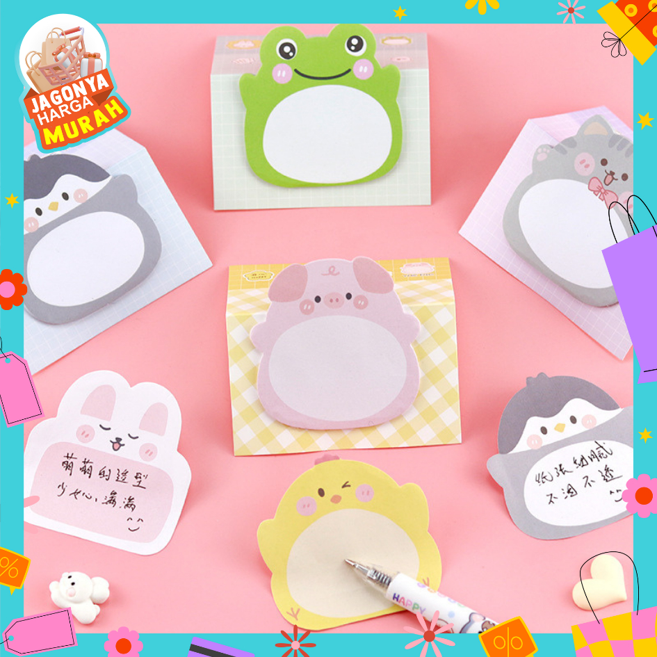 

JHM Sticky Notes Motif Hewan Tempelan Kertas Catatan Memo Note Karakter Binatang Binatang Mini Book Karakter Animal Lucu