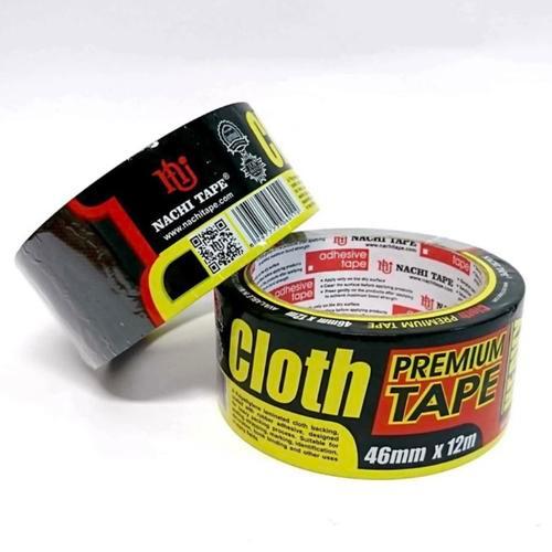 

Nach Tape Premium 46mm x 12m \ Lakban Kain Hitam Nachi Cloth Tape