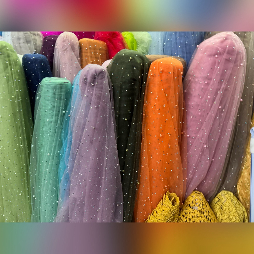 Kain Tile Mutiara Eksklusif – Kain Tile Premium Bahan Gaun Modern