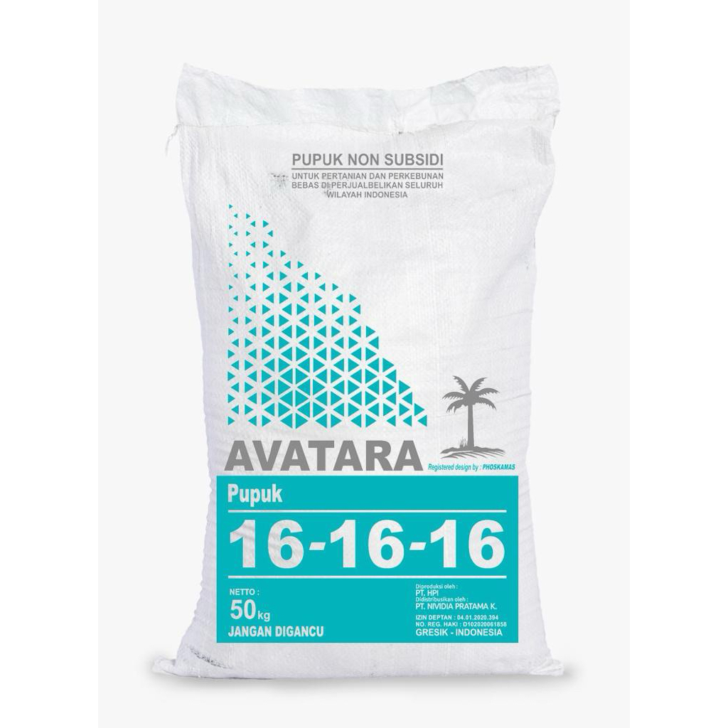PUPUK NPK 161616 AVATARA 1 SAK REPACK 50 KG