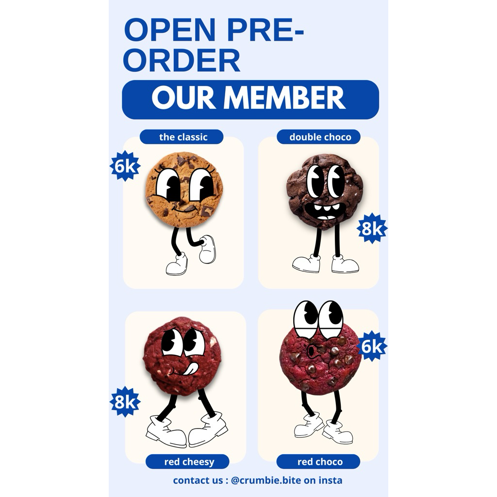 

crumbie soft cookies (buy 7 get 8)