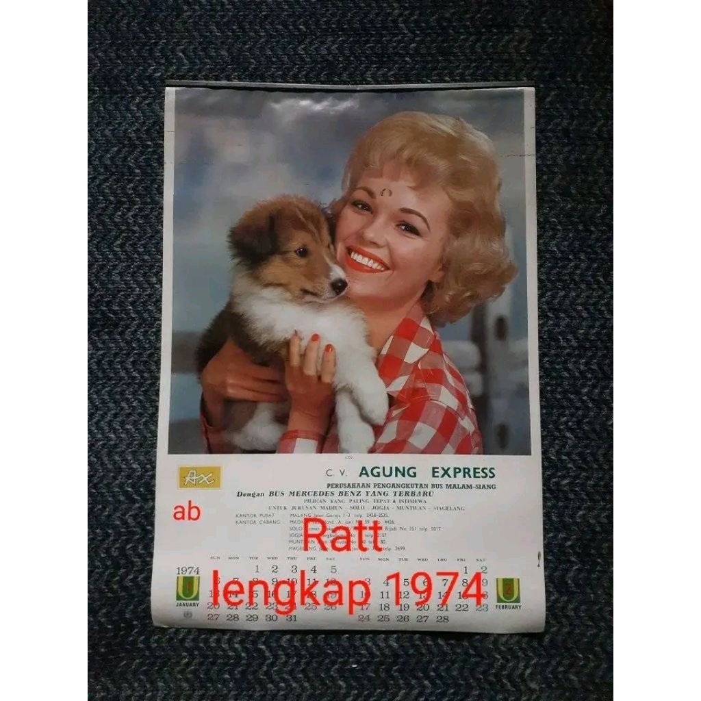 

Kalender thn. 1974 lawas