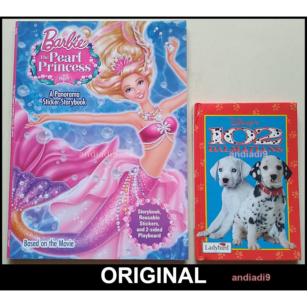 BUKU MAJALAH BARBIE THE PEARL PRINCESS A PANORAMA STICKER STORYBOOK BASED ON THE MOVIE DISNEY'S 102 