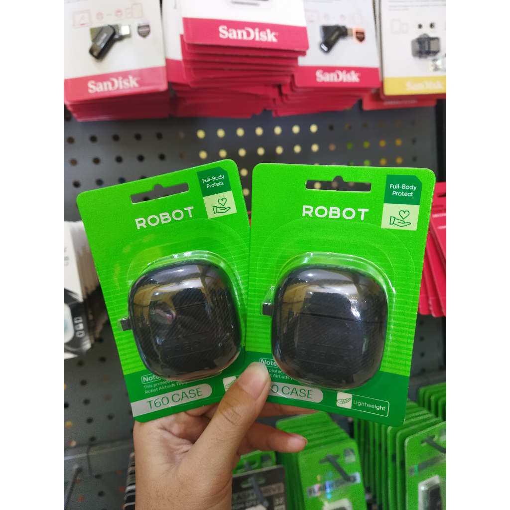 Case TWS Airbuds T60 Merk Robot TWS T60 ORIGINAL BLACK ONLY / Casing TWS Case T60 Robot