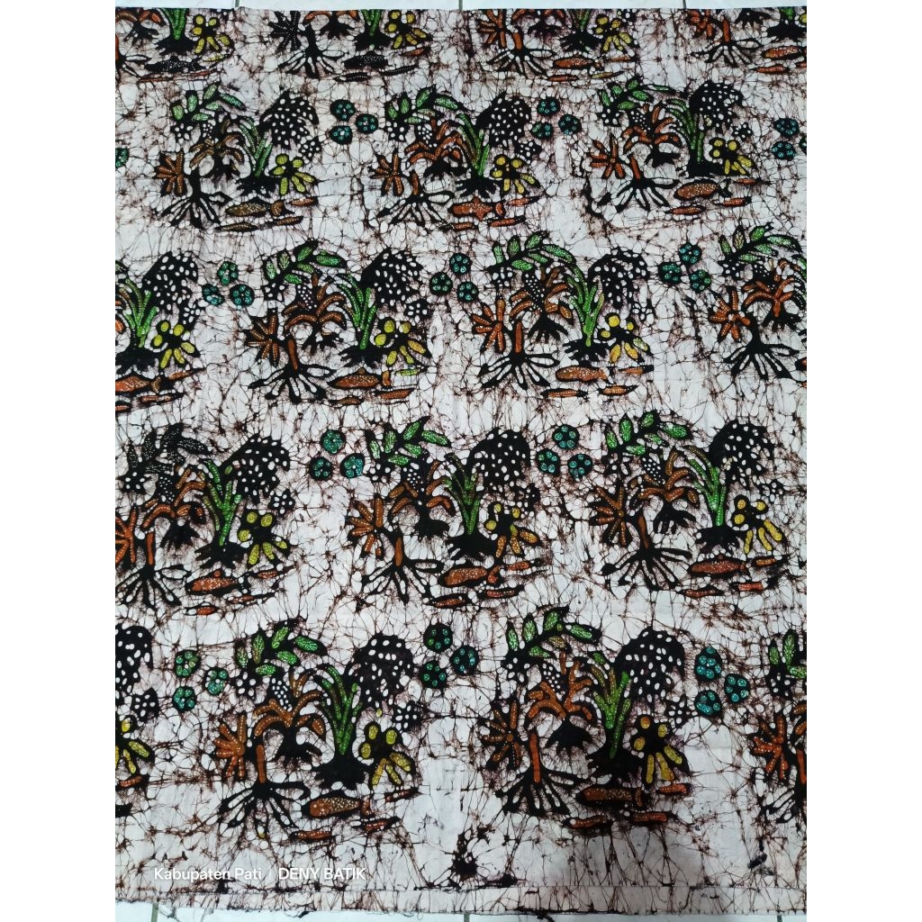 KAIN BATIK TULIS BAKARAN MOTIF MINA TANI FULL TULIS KHAS PATI