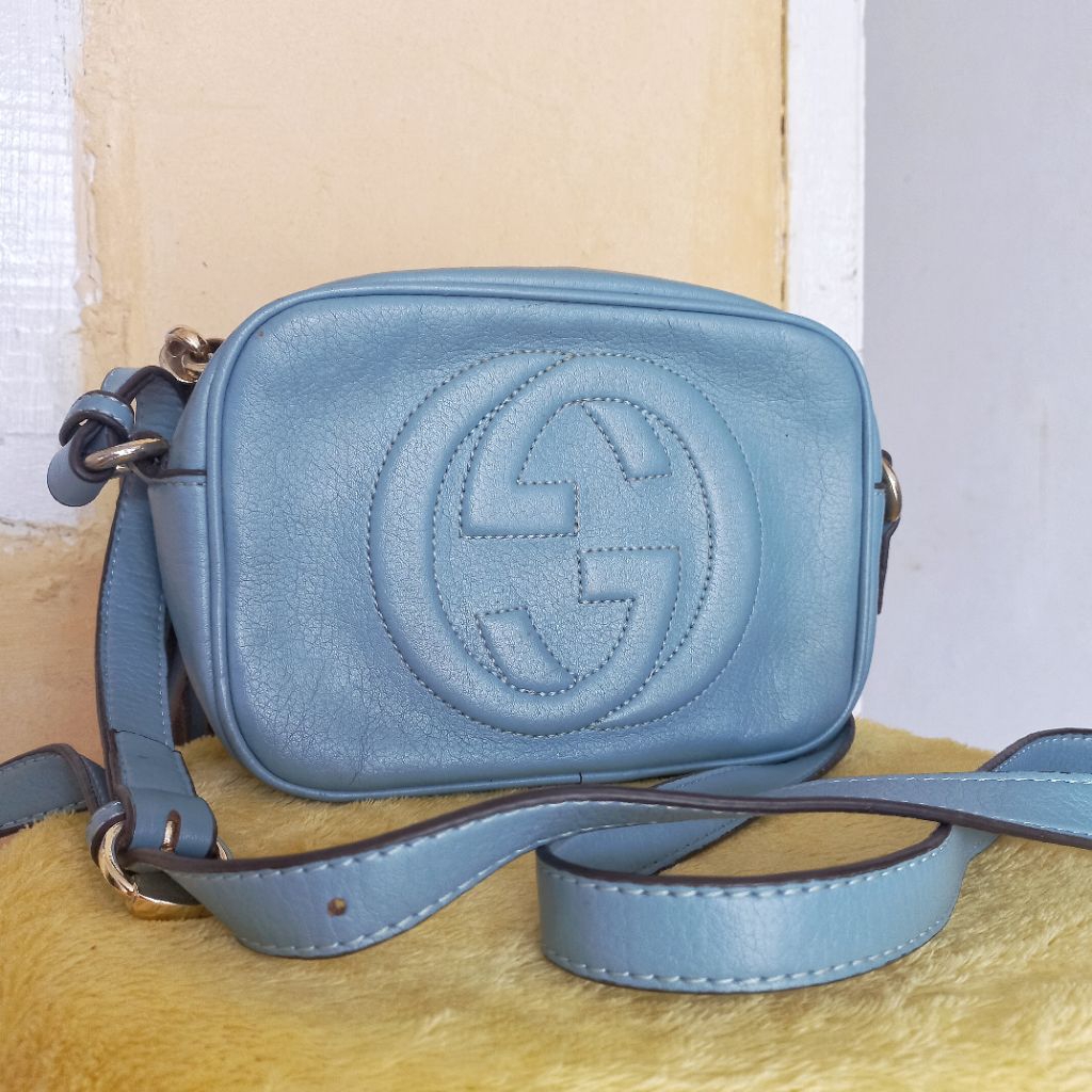 PRELOVED Tas Selempang Wanita Gucay Biru Langit