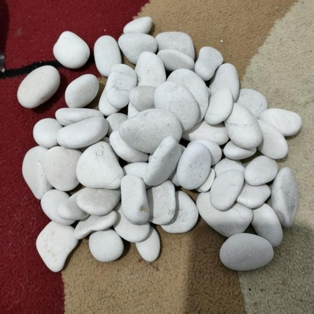 Promo Batu Koral Putih Kemasan 1 Kg - Batu Koral Putih - Batu Koral