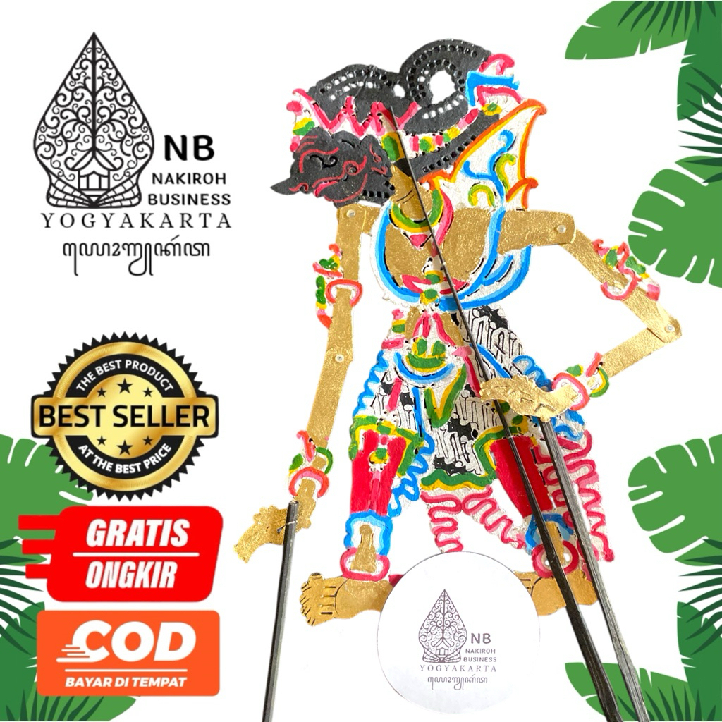 NAKIROHBUSINESS WAYANG kulit GATUTKACA GATOTKACA BIMA KRESNA ARJUNA BAHAN KULIT SAPI TEBAL ASLI -+45