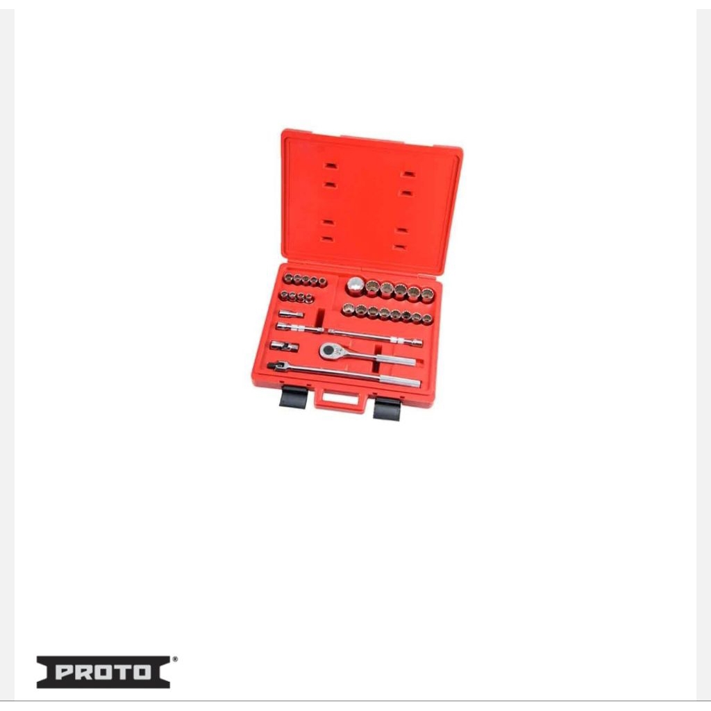 Proto 1/2" Drive 29 Piece Metric Socket Set - 12 Point-J54212