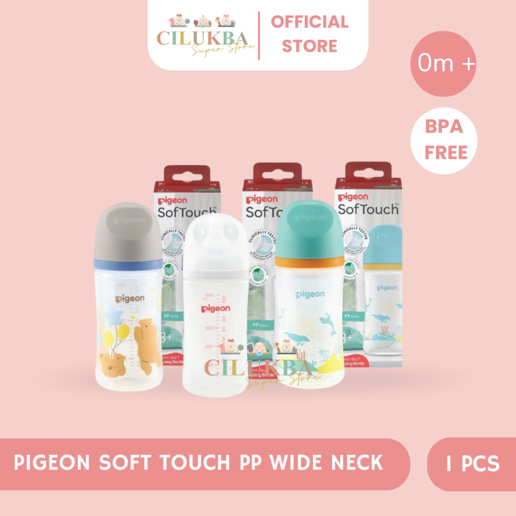 PIGEON BOTOL SOFT TOUCH PP BOTTLE WIDE NECK | BOTOL DOT | BOTOL | DOT BAYI | DOT BAYI BARU LAHIR