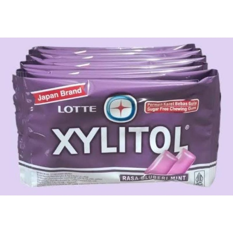 

xylitol bluberyy. per renceng permen karet free sugar